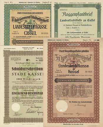 Kassel - Anleihen (Konvolut mit 22 Stücken)