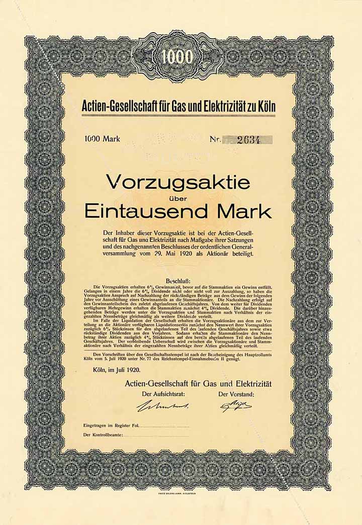 AG für Gas und Elektrizität zu Köln