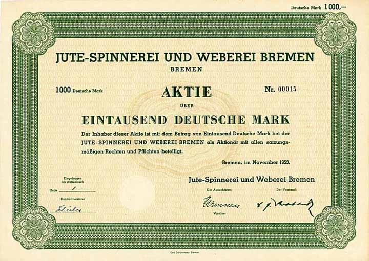 Jute-Spinnerei und Weberei Bremen