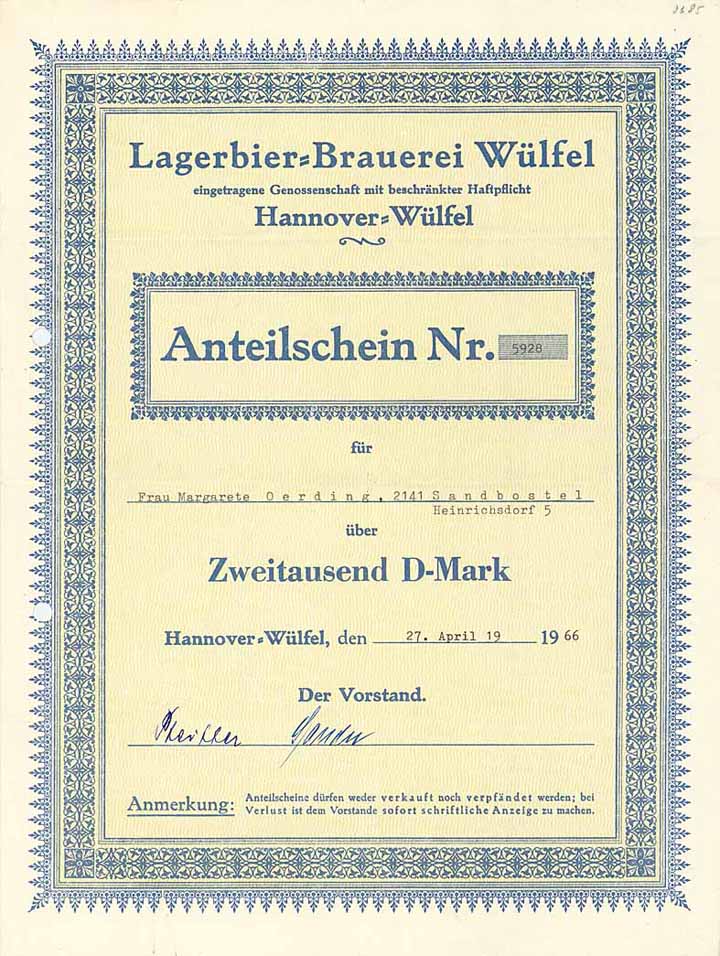 Lagerbier-Brauerei Wülfel eGmbH