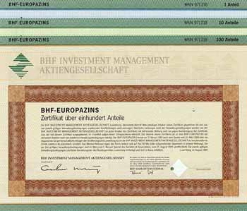 BHF Investment Management AG BHF-Europazins (3 Stücke)