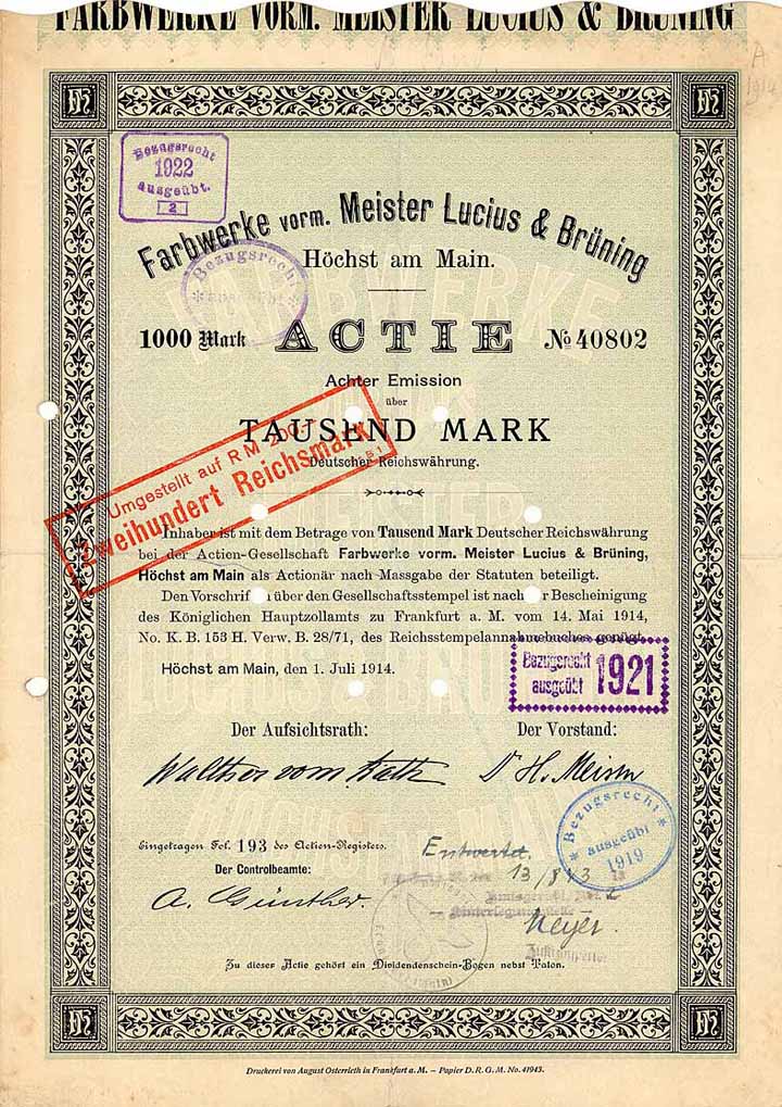 Farbwerke vorm. Meister Lucius & Brüning