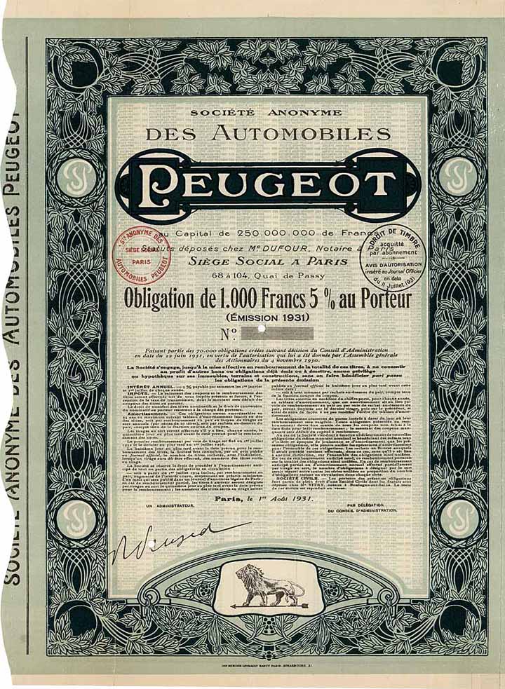 S.A. des Automobiles Peugeot