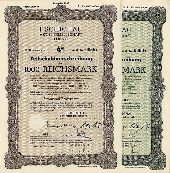 F. Schichau AG (2 Stücke)