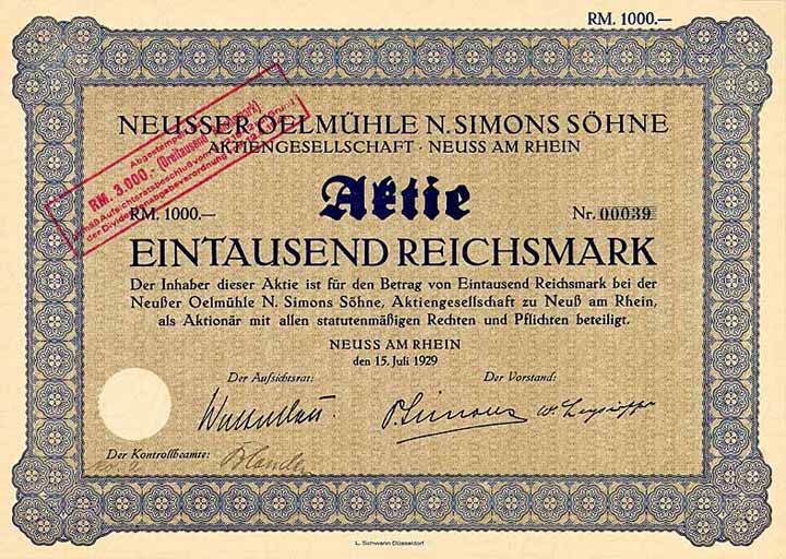 Neusser Oelmühle N. Simons Söhne AG