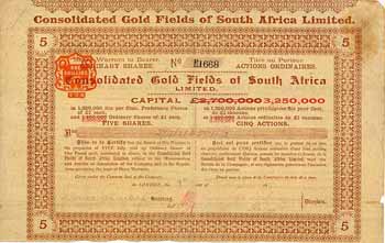 Consolidated Gold Fields of South Africa Ltd.