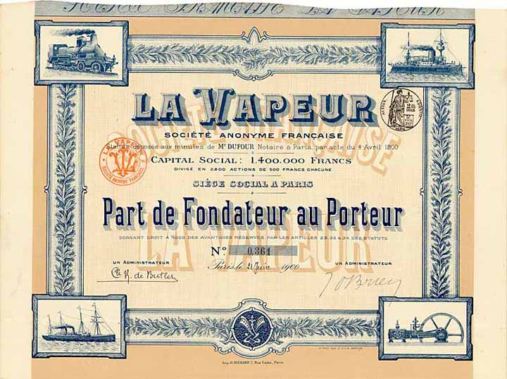 La Vapeur S.A. Francaise