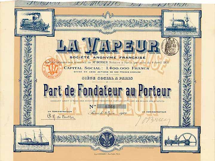 La Vapeur S.A. Francaise