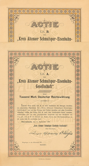 Kreis Altenaer Schmalspur-Eisenbahn-Gesellschaft (2 Stücke)