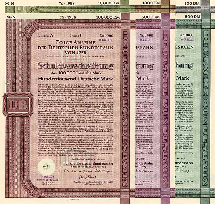 Deutsche Bundesbahn (6 Stücke)