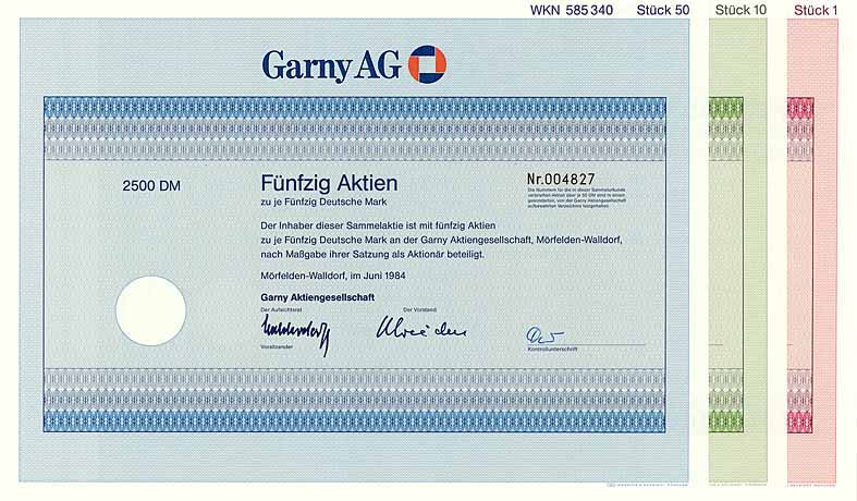 Garny AG (3 Stücke)