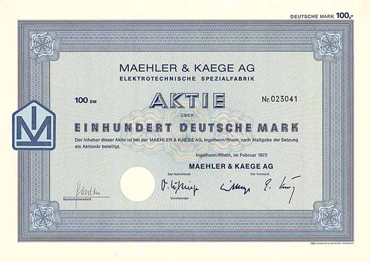 Maehler & Kaege AG