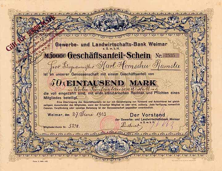 Gewerbe- und Landwirtschafts-Bank Weimar eGmbH