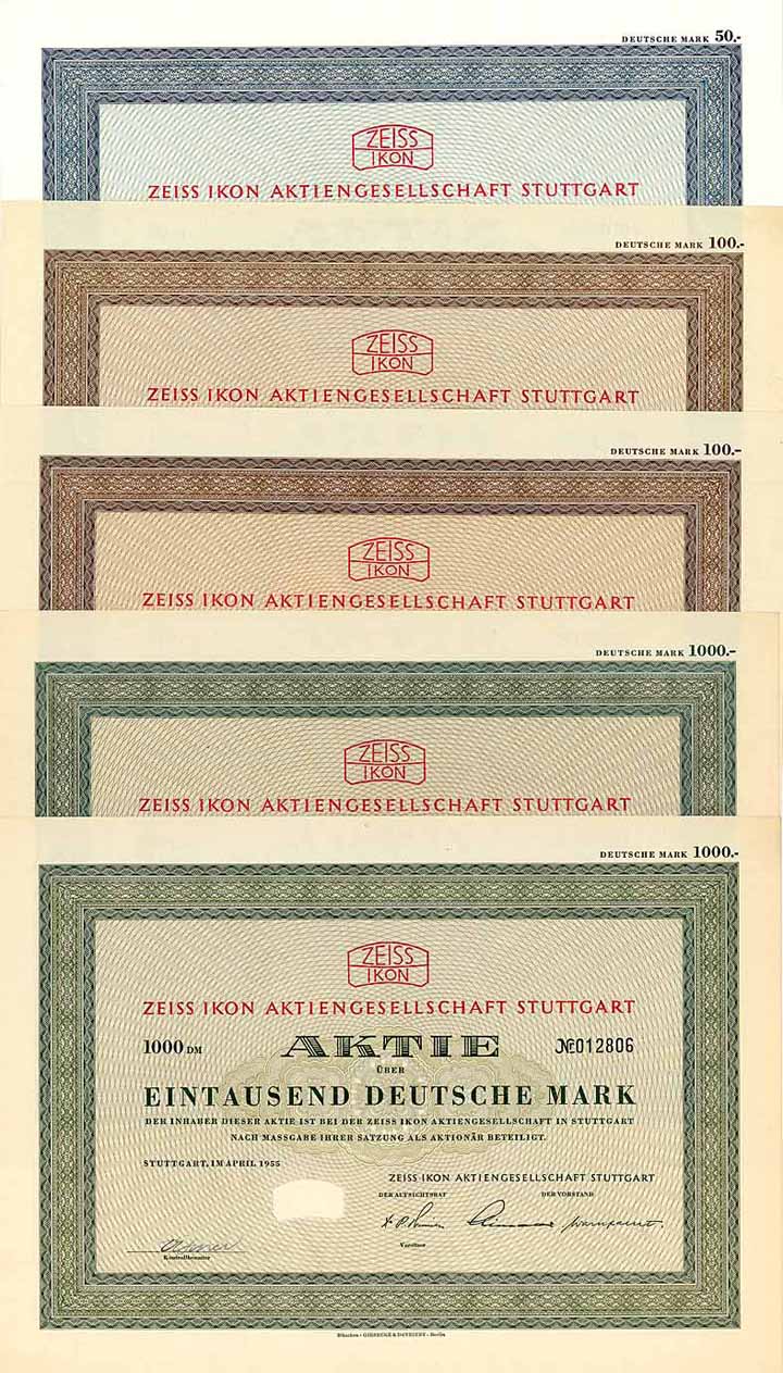 Zeiss Ikon AG (5 Stücke)