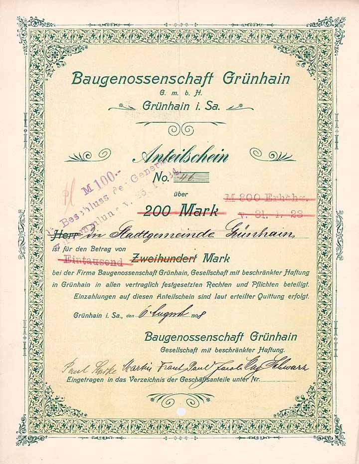 Baugenossenschaft Grünhain GmbH