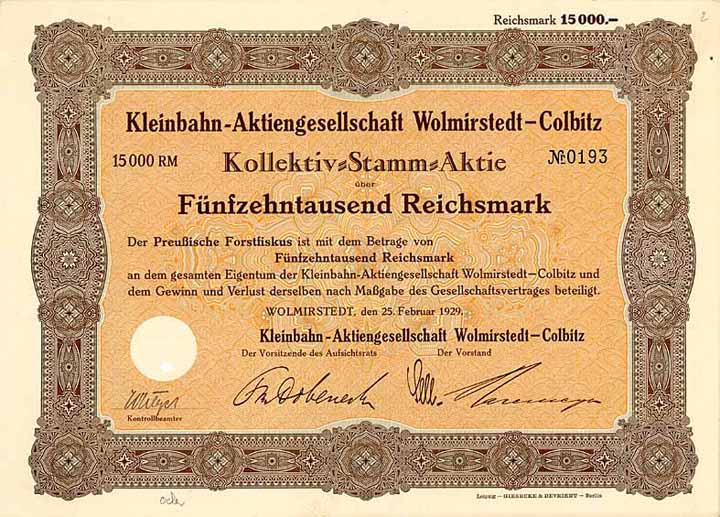 Kleinbahn-AG Wolmirstedt-Colbitz