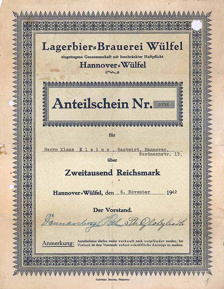 Lagerbier-Brauerei Wülfel eGmbH