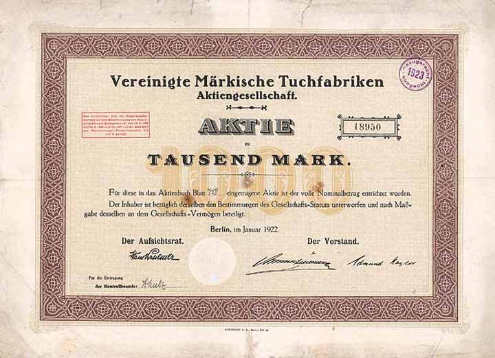 Vereinigte Märkische Tuchfabriken AG