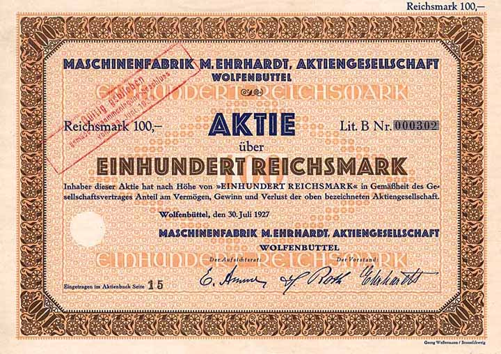 Maschinenfabrik M. Ehrhardt AG