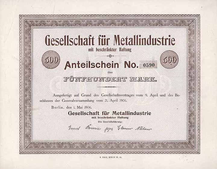 Gesellschaft für Metallindustrie mbH
