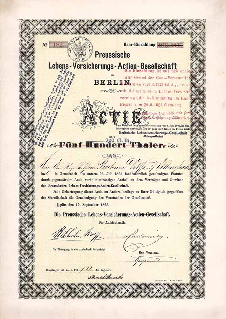 Preussische Lebens-Versicherung-AG