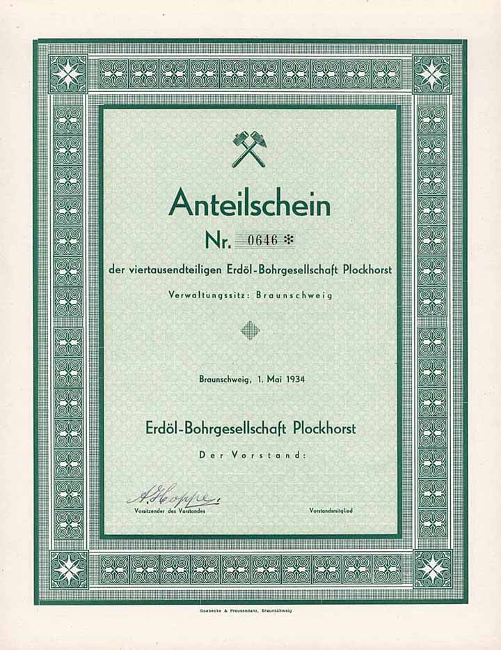 Erdöl-Bohrgesellschaft Plockhorst