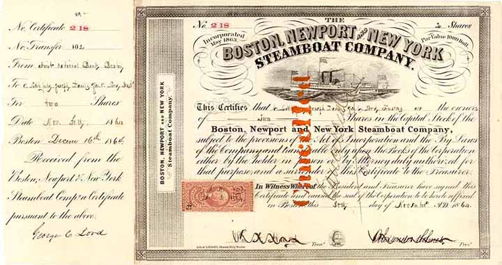 Boston, Newport and New York Steamboat Co.