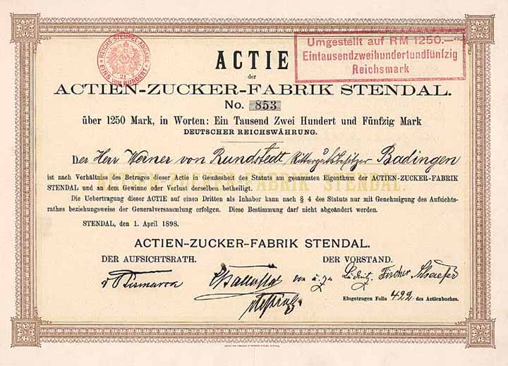 Actien-Zucker-Fabrik Stendal