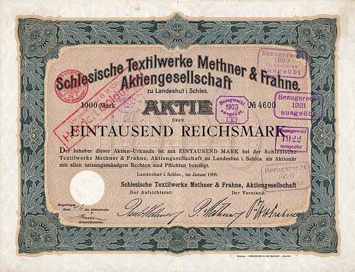 Schlesische Textilwerke Methner & Frahne AG