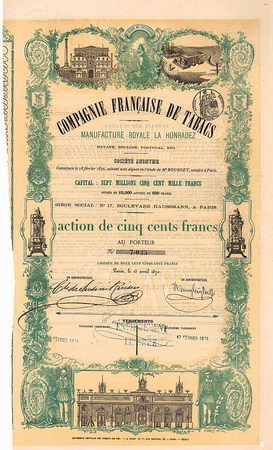 Cie. Francaise de Tabacs Manufacture Royale La Honradez S.A.