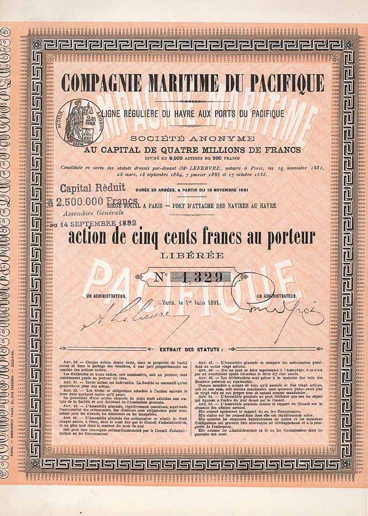 Cie. Maritime du Pacifique S.A.