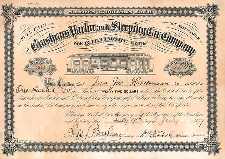Brashears Parlor & Sleeping Car Co.