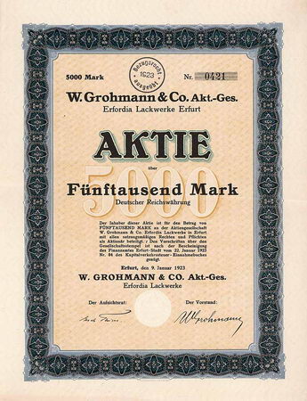 W. Grohmann & Co. AG Erfordia Lackwerke