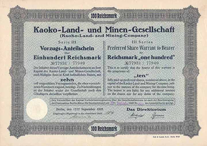 Kaoko-Land- und Minen-Gesellschaft