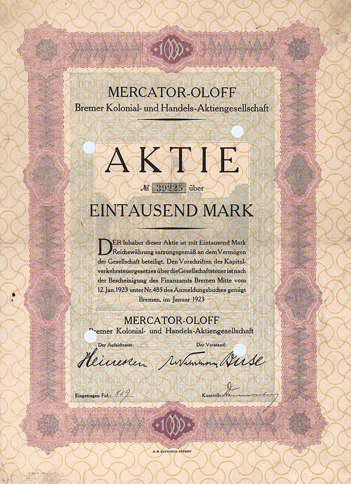 Mercator-Oloff Bremer Kolonial- und Handels-AG