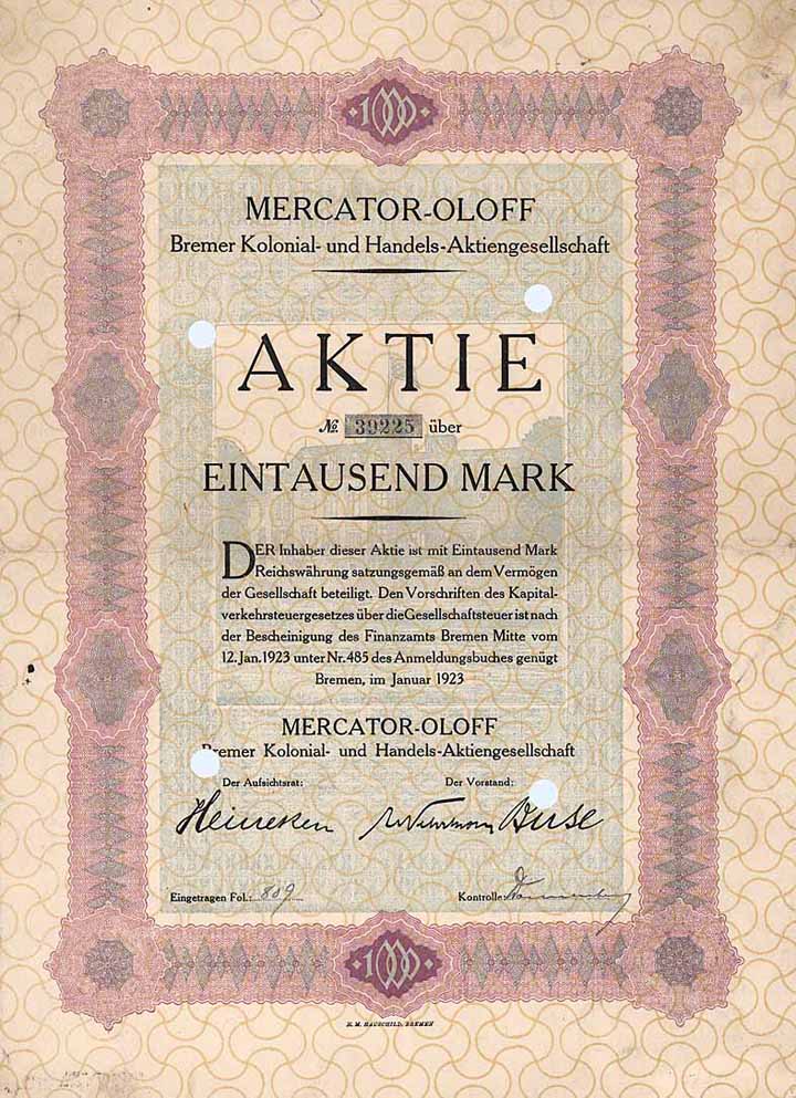 Mercator-Oloff Bremer Kolonial- und Handels-AG