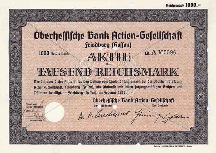 Oberhessische Bank AG