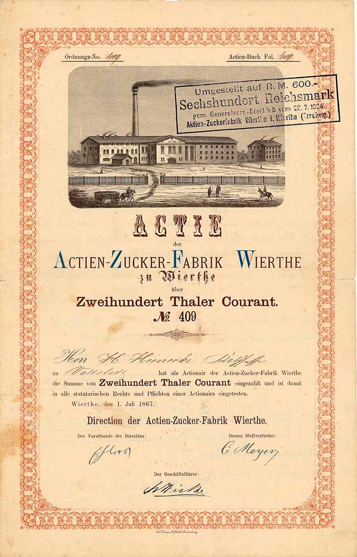 Actien-Zucker-Fabrik Wierthe