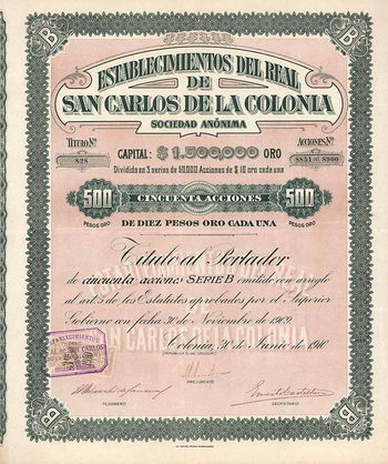 Establecimientos del Real de San Carlos de la Colonia S.A.