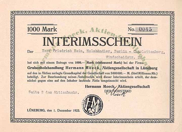 Grubenholzhandlung Hermann Moeck AG