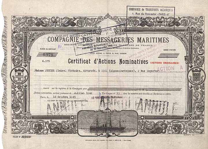 Cie. des Messageries Maritimes