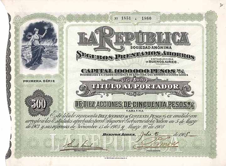 LA REPUBLICA S.A. Seguros-Prestamos-Ahorros