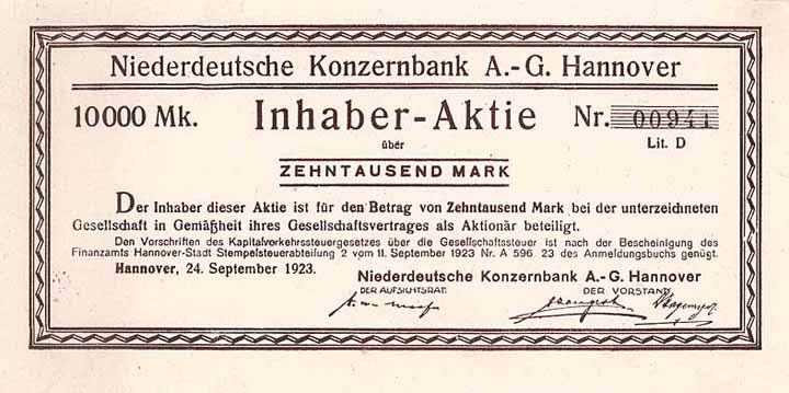 Niederdeutsche Konzernbank AG