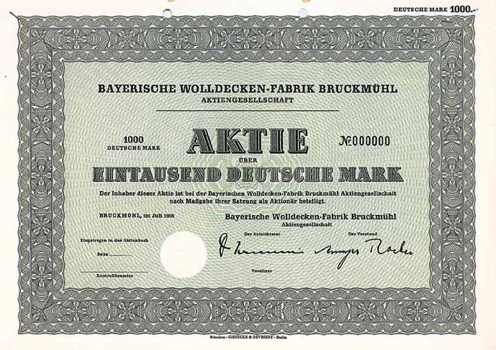 Bayerische Wolldecken-Fabrik Bruckmühl AG