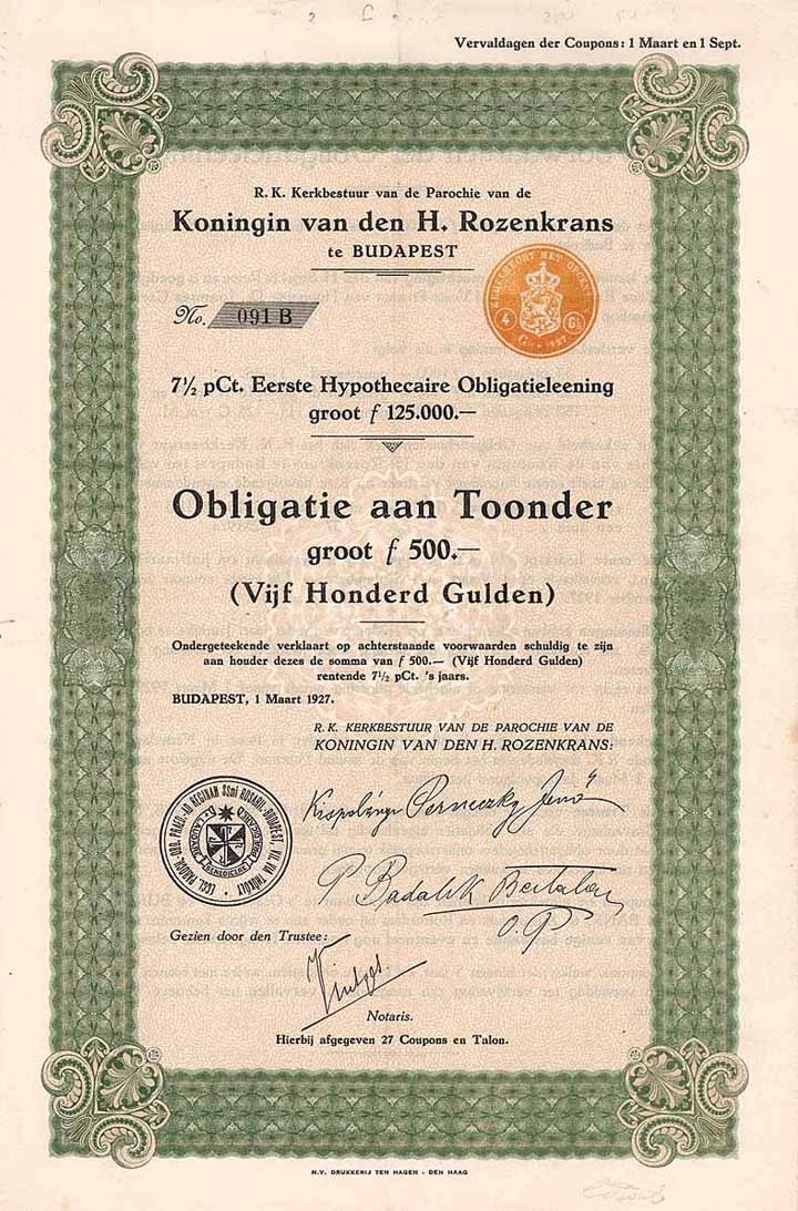 R. K. Kerkbestuur van de Parochie van die Koningin van den H. Rozenkrans Hongarije (Kirchenvorstand der Pfarrgemeinde Königin des Heiligen Rosenkranzes)