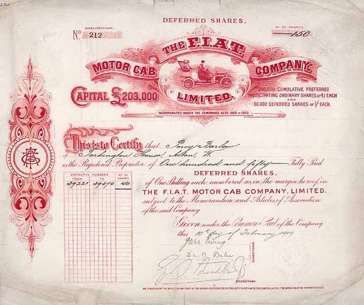 F.I.A.T. Motor Cab Company Ltd.