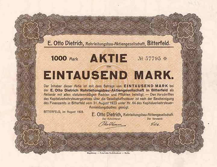 E. Otto Dietrich Rohrleitungsbau-AG
