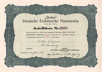 “Deha” Deutsche Erdölwerke Hammonia