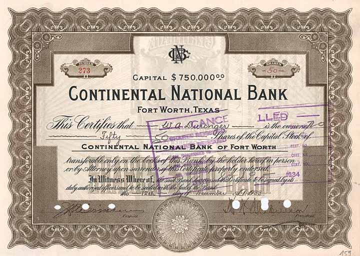 Continental National Bank of Fort Worth