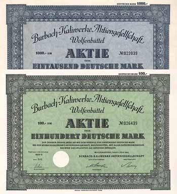 Burbach-Kaliwerke AG (2 Stücke)